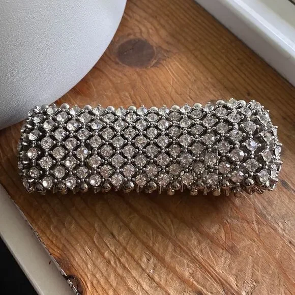 💛 Vintage Rhinestone Crystal Stretch Bracelet - Picture 2 of 5